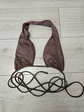 Haut de Bikini Halter Brun Chocolat Classique Small 🔥